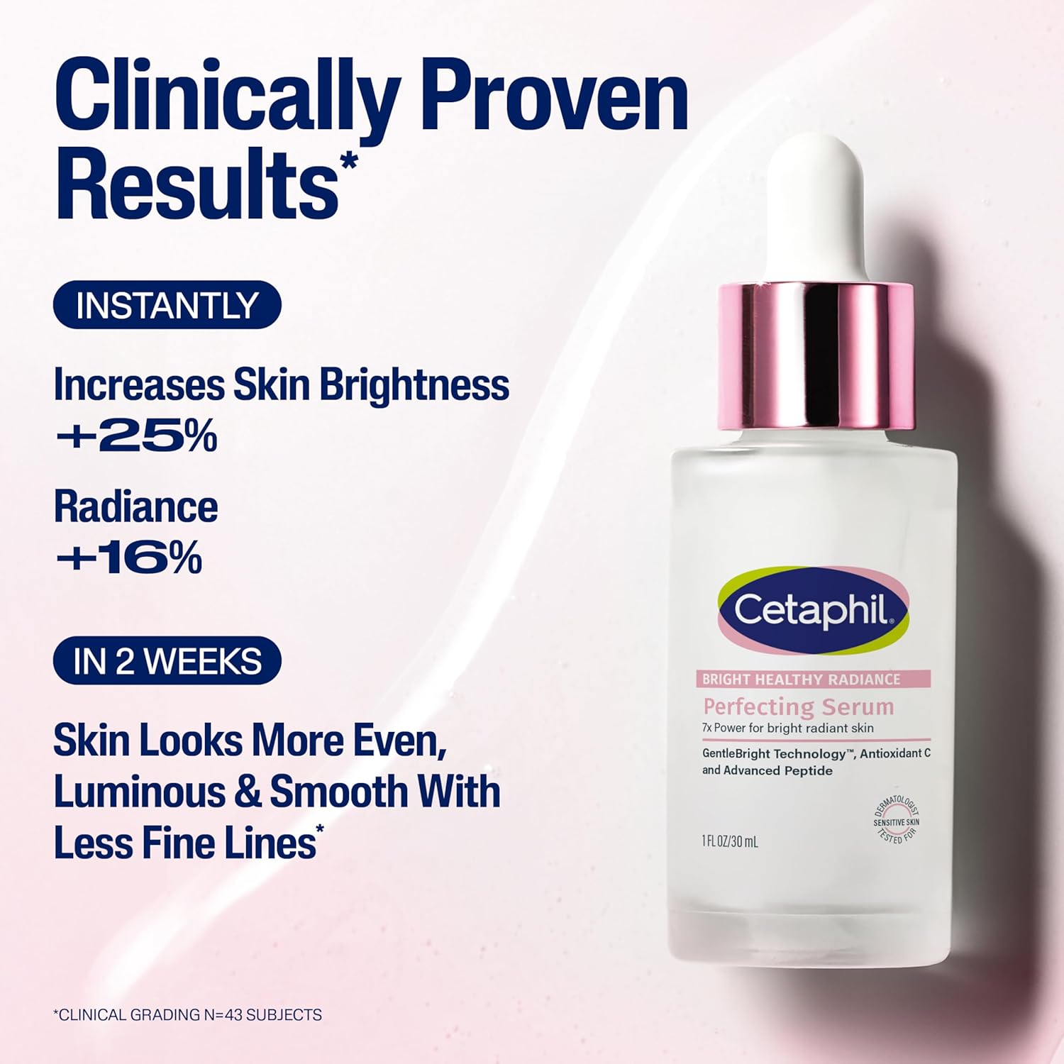 Cetaphil Bright Healthy Radiance Perfecting Serum 30Ml, with Niacinamide, Dermatologist Tested image number 4