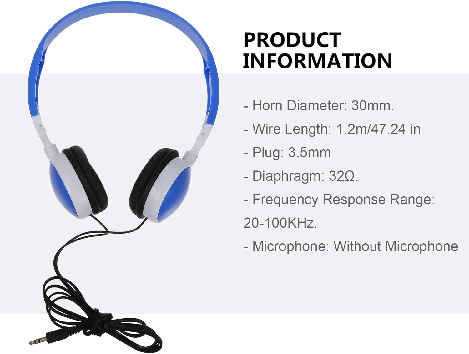 LABRIMP Foldable Stereo Headphones Lightweight over Ear Headset for Cushioned Design for School Study Music Gaming Travel Compatible with Phones and Computers image number 1