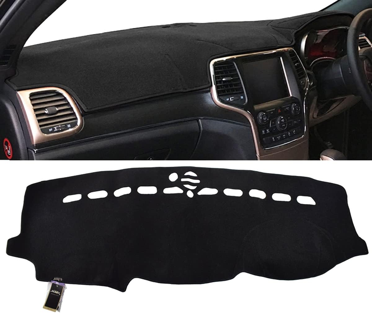 Dash Cover Mat Fit for Jeep Grand Cherokee WK2 Overland SRT8 Trailhawk 2012-2020 Accessories Dashboard Cover Non Slip Pad Dashboard Mat Protector Sunshade No Glare image number 3