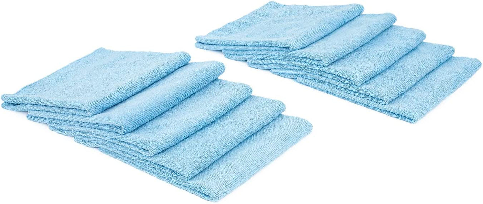 The Rag Company (10 Pack Edgeless 300 16 X 16 Microfiber Terry Towel, Light Blue image number 6