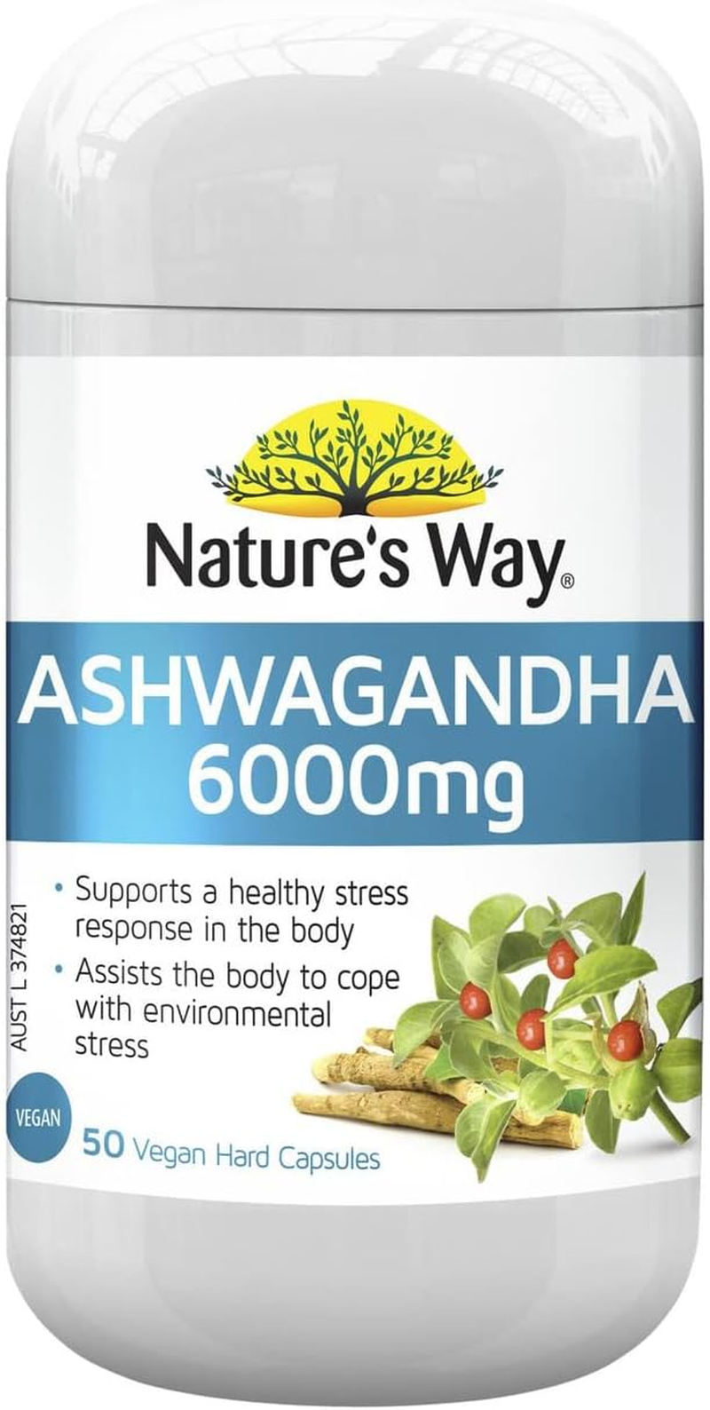 Nature'S Way 6000 Mg Ashwagandha 50 Capsules