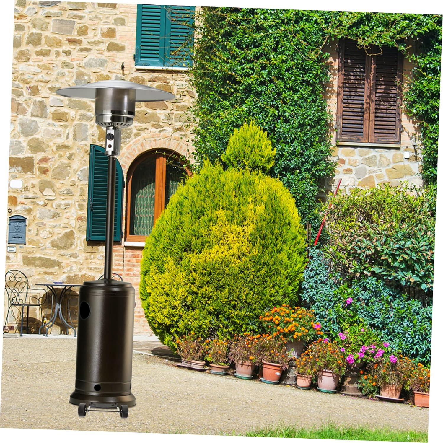 Generic 4Pcs Outdoor Caster Wheels Lawn Mower Easy Installation Patio Outdoor Umbrella Wheel Kit Mower Deck Wheels Grill Wheels Black Plastic image number 4