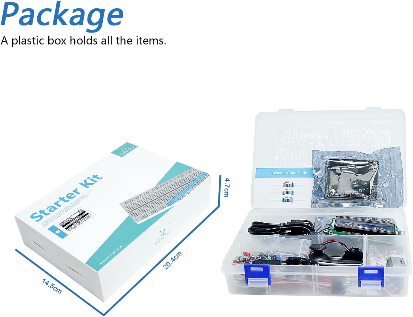 Freenove Super Starter Kit with Board V5 Rev4 Mini (Compatible with Arduino IDE), Arm Cortex-M4 Microcontroller, 305-Page Detailed Tutorial, 172 Items, 60 Projects - With V5 (Rev4) Mini image number 6