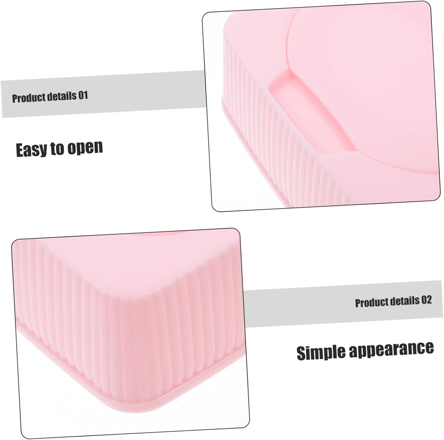TIDTALEO Baby Wipes Dispenser and Tissue Box Holder Pink Plastic Refillable Baby Wipe Container Flip Cover Dustproof for Nursery and Travel Storage image number 1