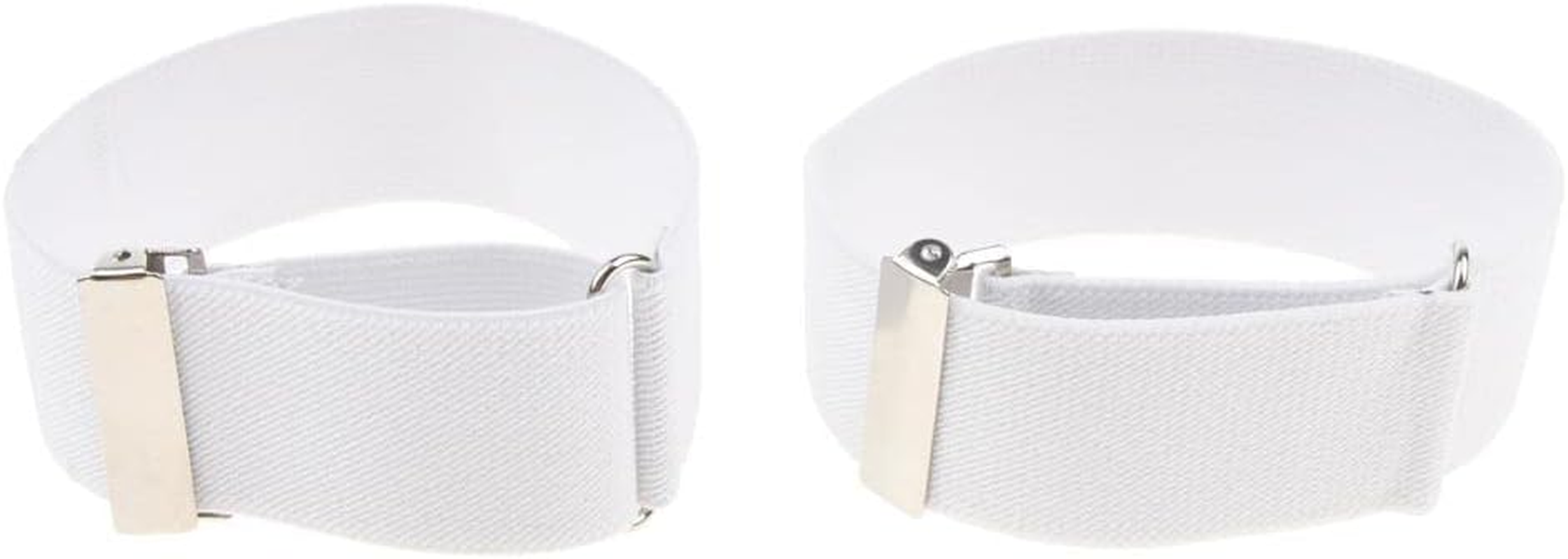 Dolity Adjustable Elastic Shirt Sleeves Garter Holder Sock Stocking Garter for Men - White, as Described image number 6
