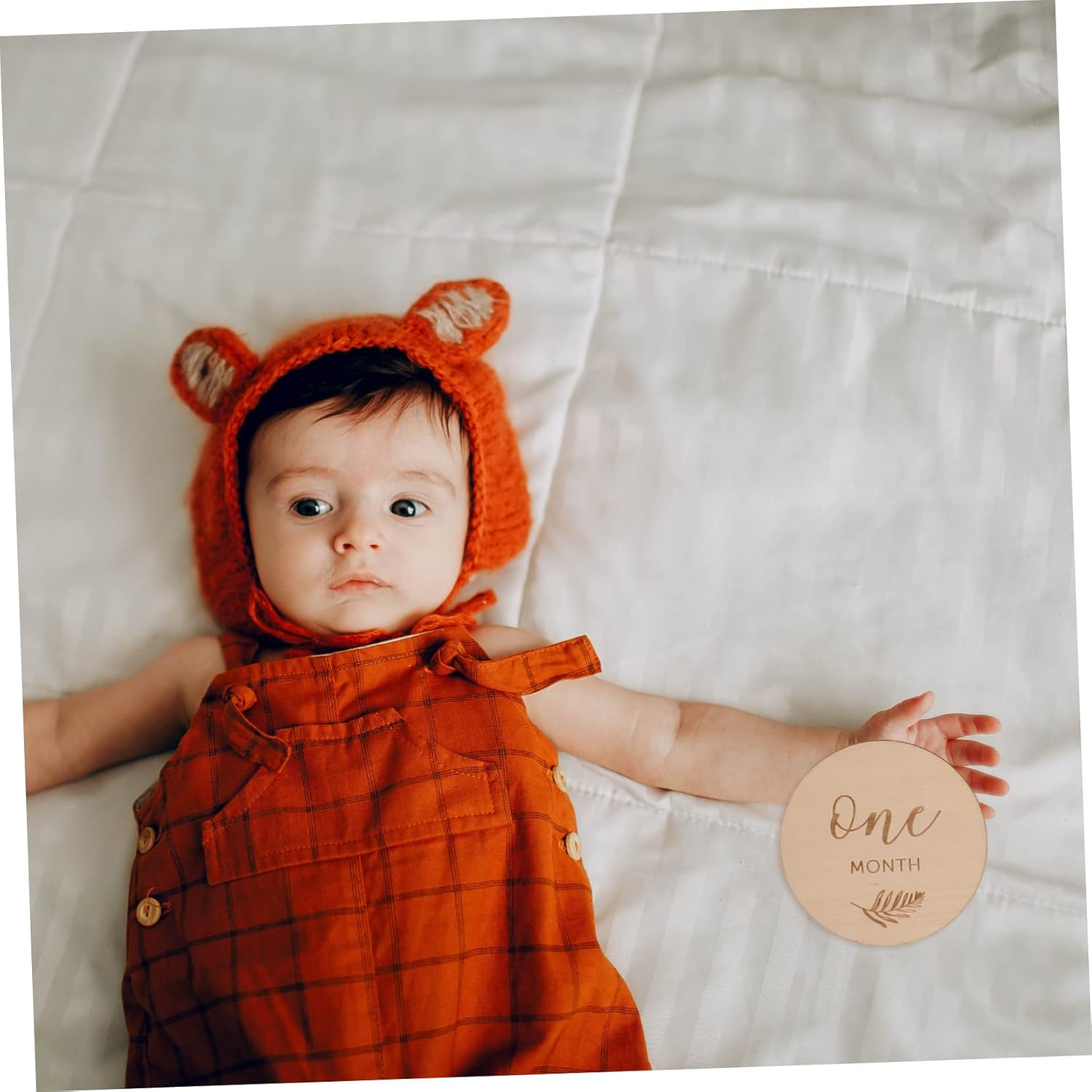 12Pcs Wooden Milestone Discs Photo Props for Milestone Cards Newborn Footprint Decoration Safe Skin-Friendly image number 2