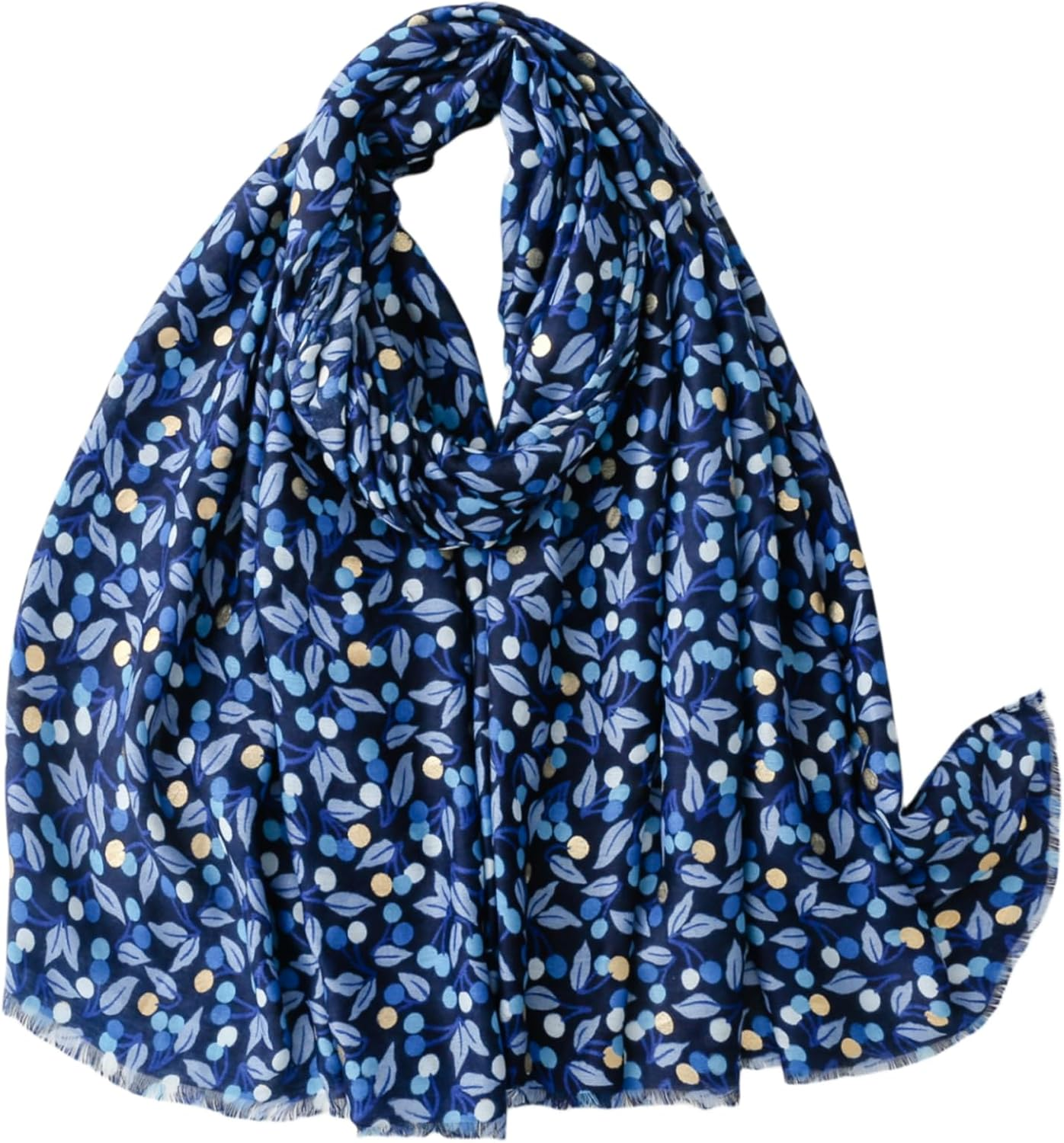 Wajuemy Travel Boho Scarf for Women Casual Lightweight Pashmina Scarves Fashion Multicolor Shawl Wraps with Fringed Beads image number 2