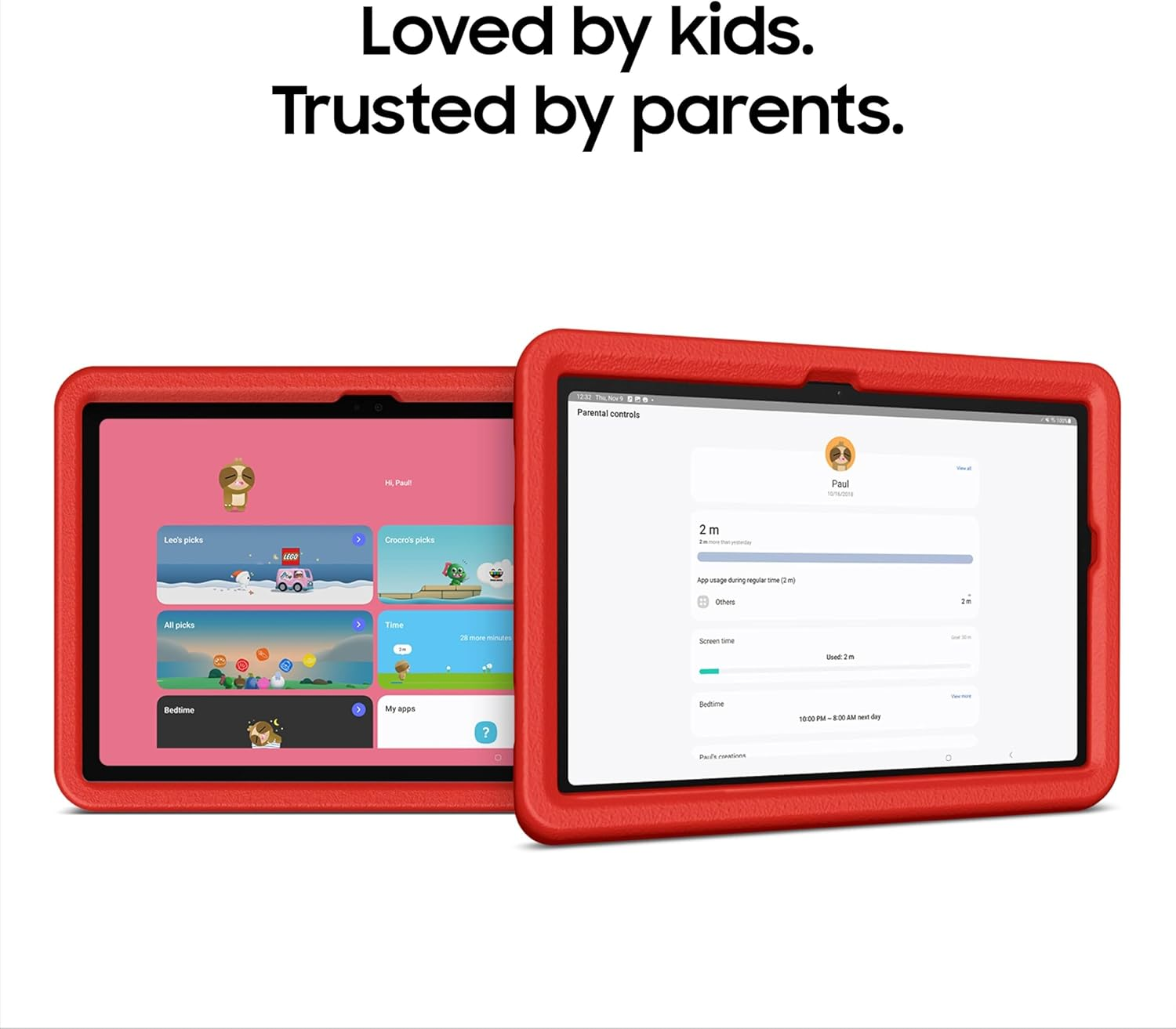 Samsung Galaxy Tab A9+ Kids Edition 11&rdquo; 64GB Wifi Android Tablet, Long Battery Life, Expandable Storage, Slim & Lightweight, Kid-Friendly Durable Puffy Cover, US Version, Red image number 5