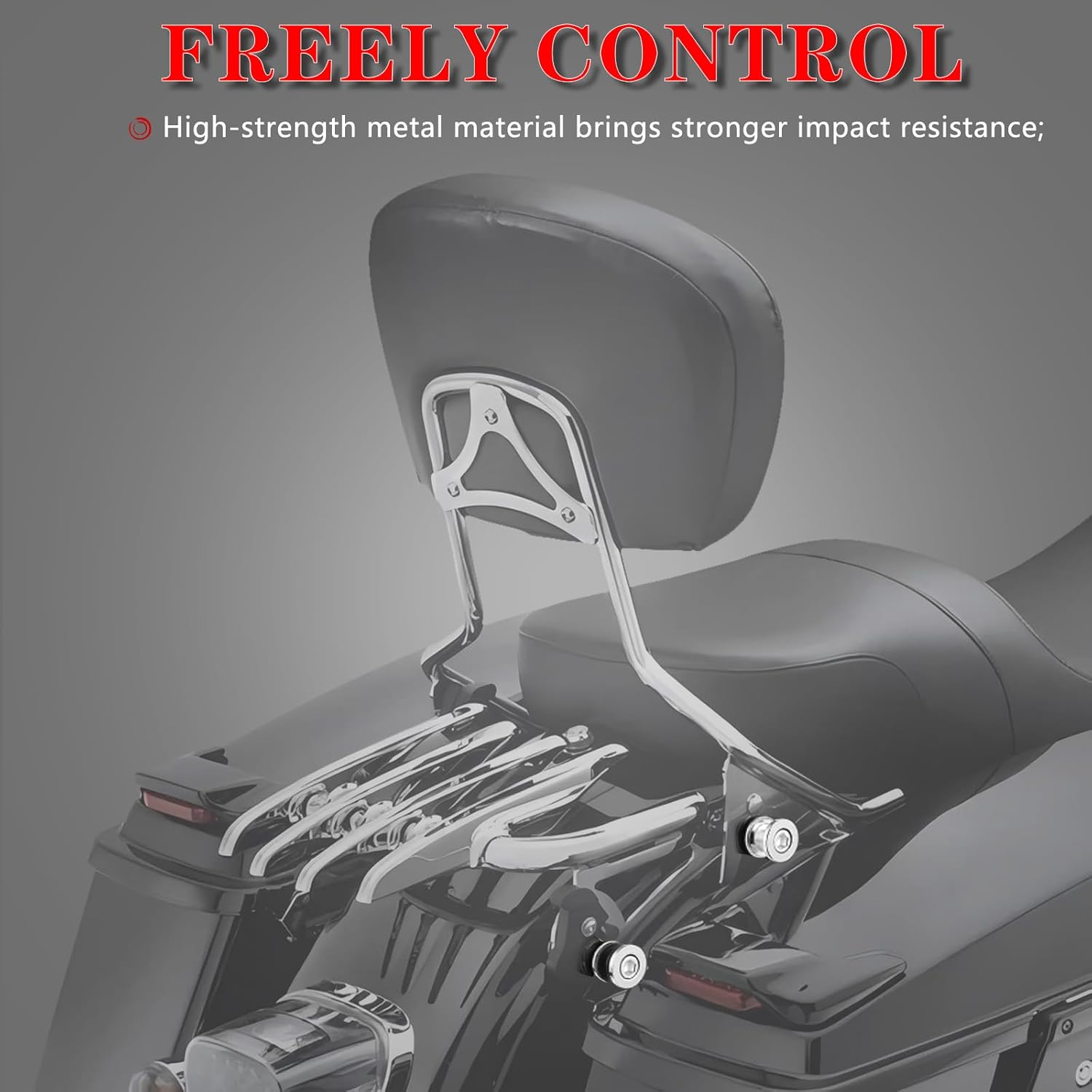 Holdfast Sissy Bar Docking Hardware Kit Compatible with Harley Softail Deluxe Low Rider Fat Boy Street Bob Fat Bob FXFB FLDE FXBR FLHC FLSB FLSL FXBB FXLR 2018-Up（Chrom） - Black image number 6