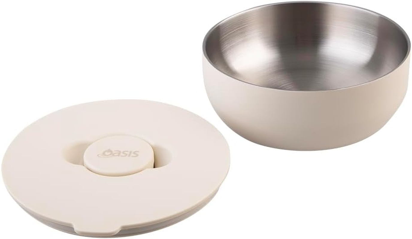 Oasis Stainless Steel Double Wall Insulated Fresh'N'Go Lunch Bowl 950Ml - Alabaster image number 6