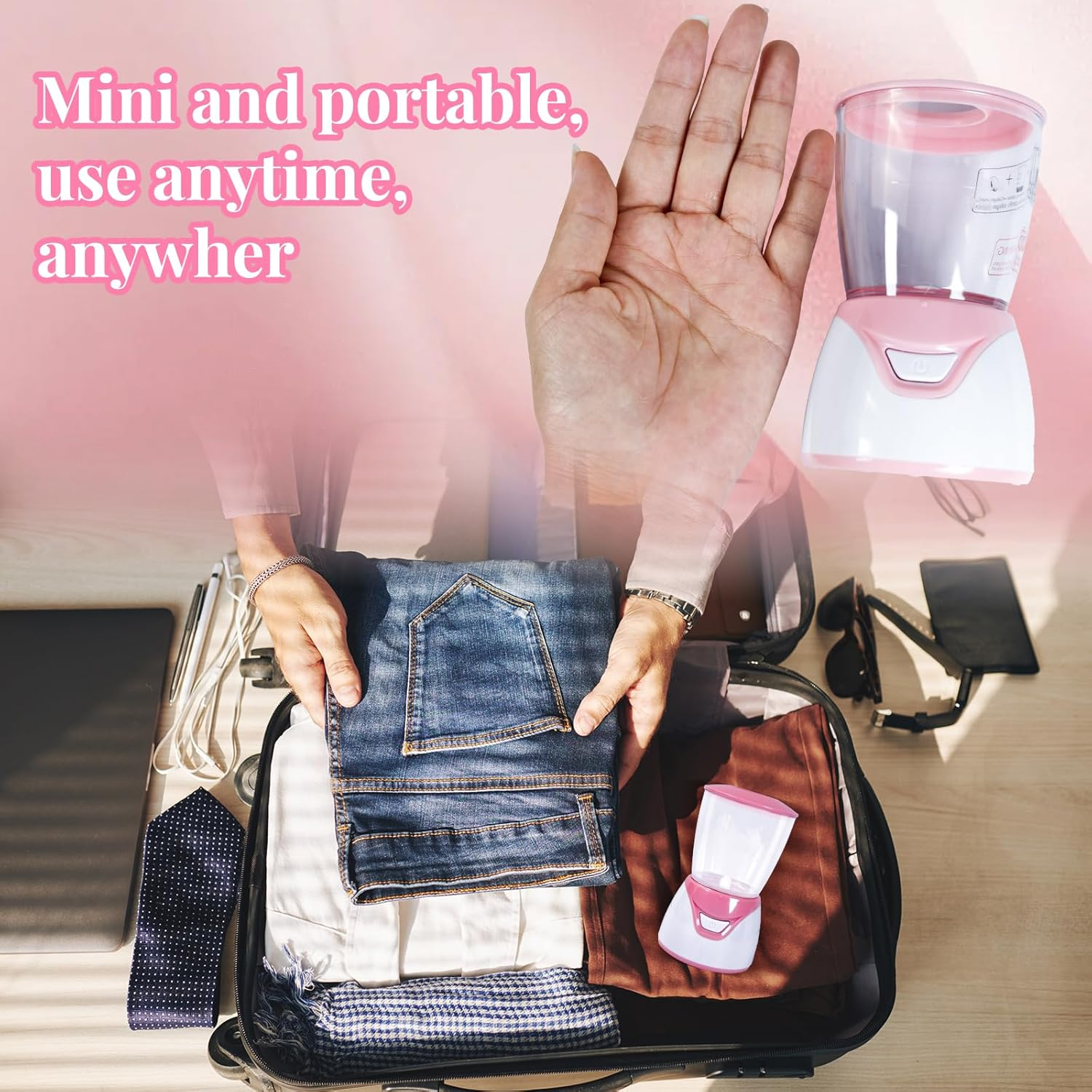 Beaufairy Face Mask Maker, Mini Facial Mask Machine, Fruit Vegetable Home Automatic DIY Skin Food Sheet Cream Mask SPA Care, Beauty Machine for Facial/Eye, with Mask Molds, 001