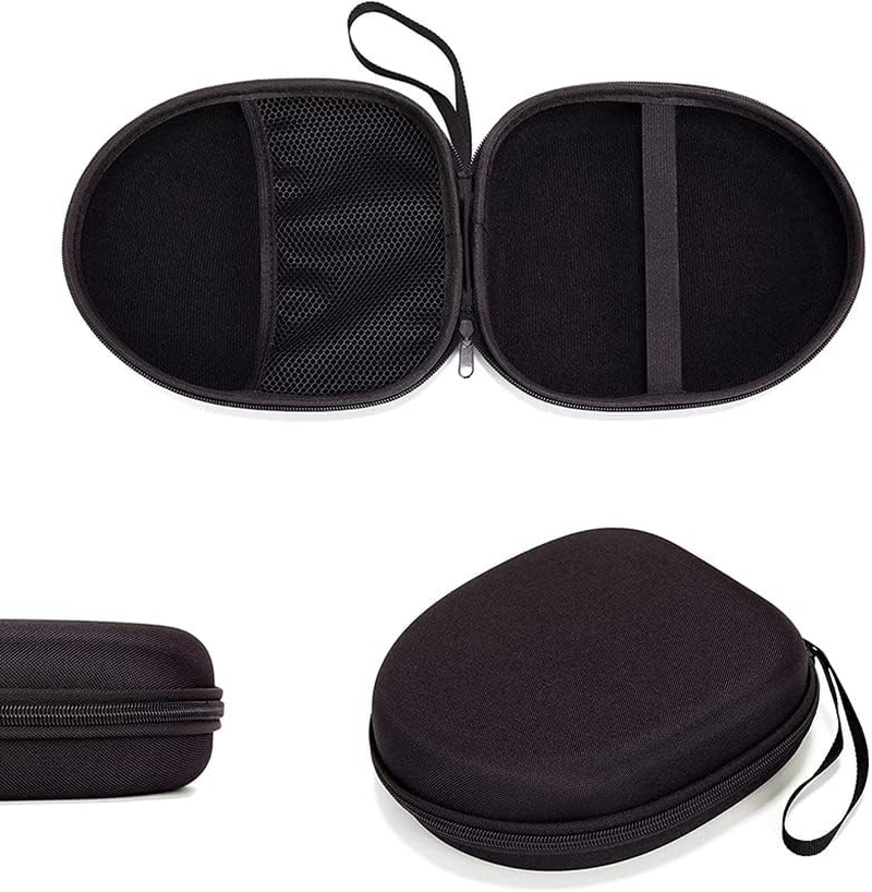 AIMALL Universal Hard Earphone Case, Headset Carrying Box with Mesh Pocket, Durable Nylon Fabric, Compact Storage Bag for Earbuds and Accessories, 8.27 X 7.48 X 2.36 Inches, Black image number 3