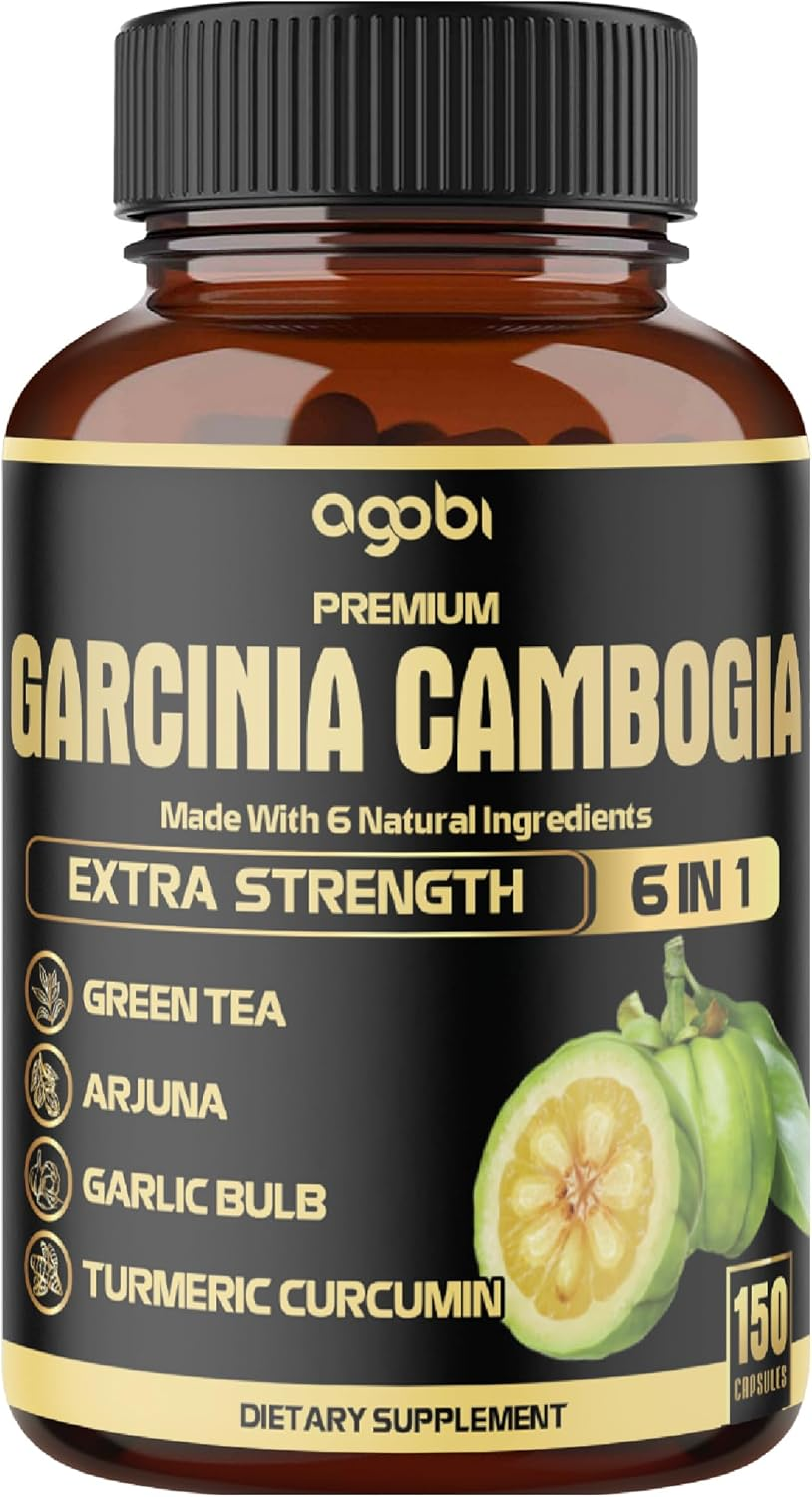 Garcinia Cambogia Extract Capsules - 6In1 with Green Tea, Arjuna, Garlic, Turmeric, Black Pepper - 8550Mg 150 Counts 5 Months - Body, Digestive & Immune Support image number 5