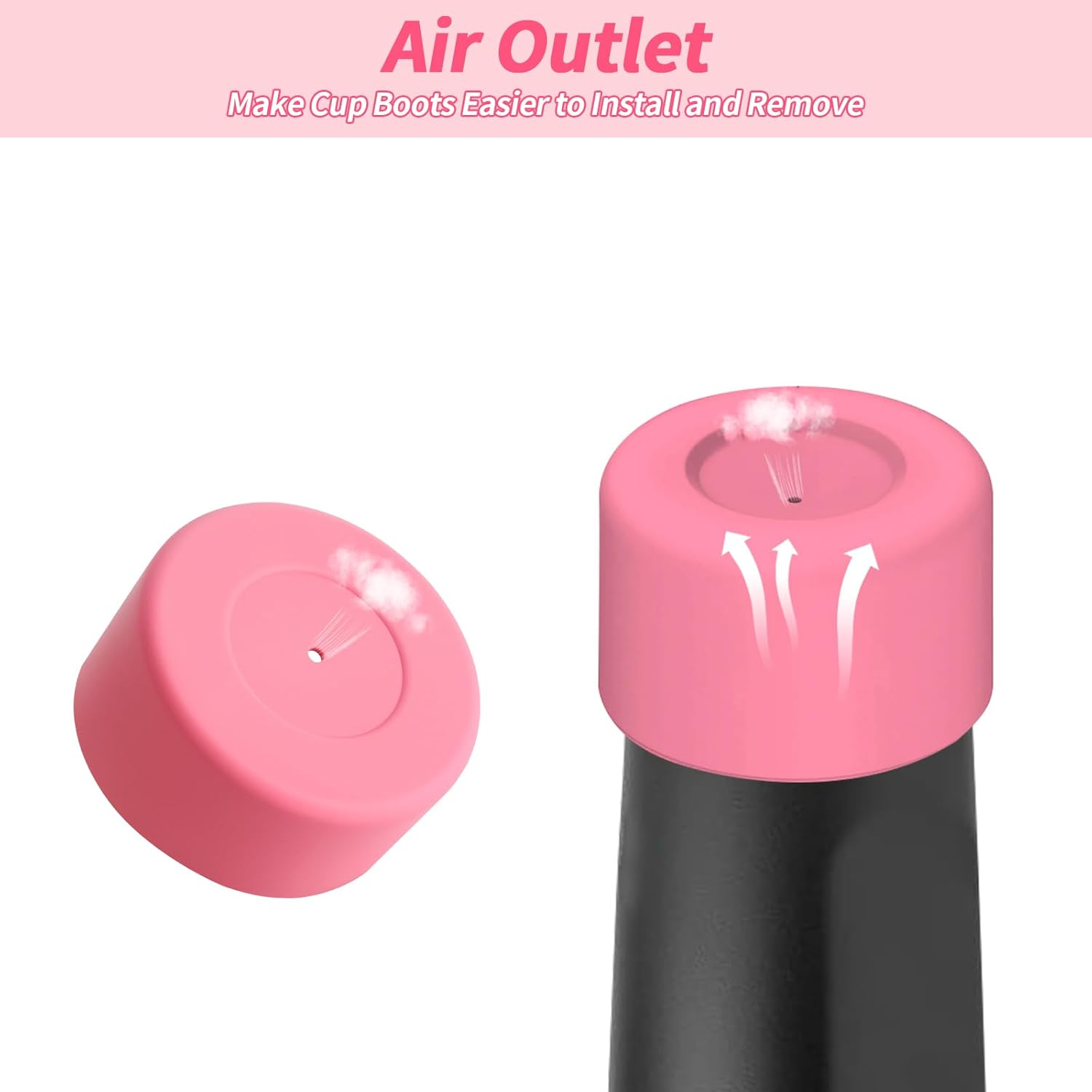 Craybg Silicone Boot Compatible with Owala Kids Water Bottle 16OZ 14OZ, Boot for Owala, Tall Anti-Slip Bottom Protective for Owala Accessories (Pink) image number 4