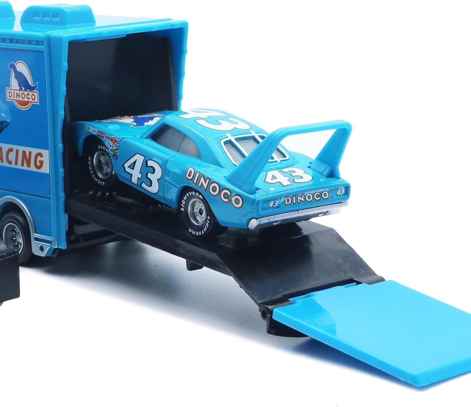 Wltk Movie Cars 2 3 Hauler Mack Truck NO.43 & Strip Weathers Racer Speed 2PCS Vehicles ， Mcqueen Jackson Storm Cruz Ramirez Vehicles image number 1