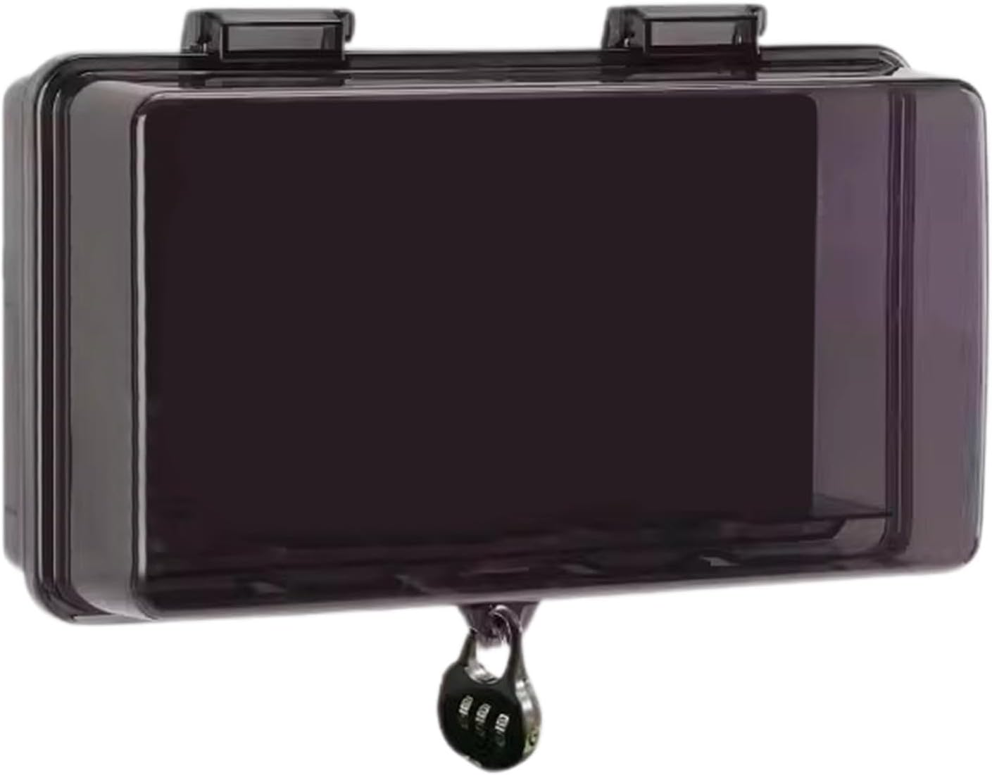 Generic Waterproof Cable Box Cover, 6 Outlet Holes Waterproof Electrical Box Cover, Lockable Outdoor Socket Box Rainproof Large Space for Socket Assistant, XV2S0LBRRQD5THD07