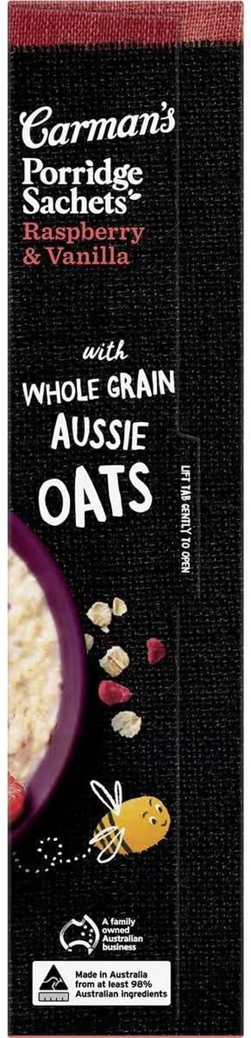 Carman'S Raspberry and Vanilla Gourmet Porridge Sachets 320 G image number 2