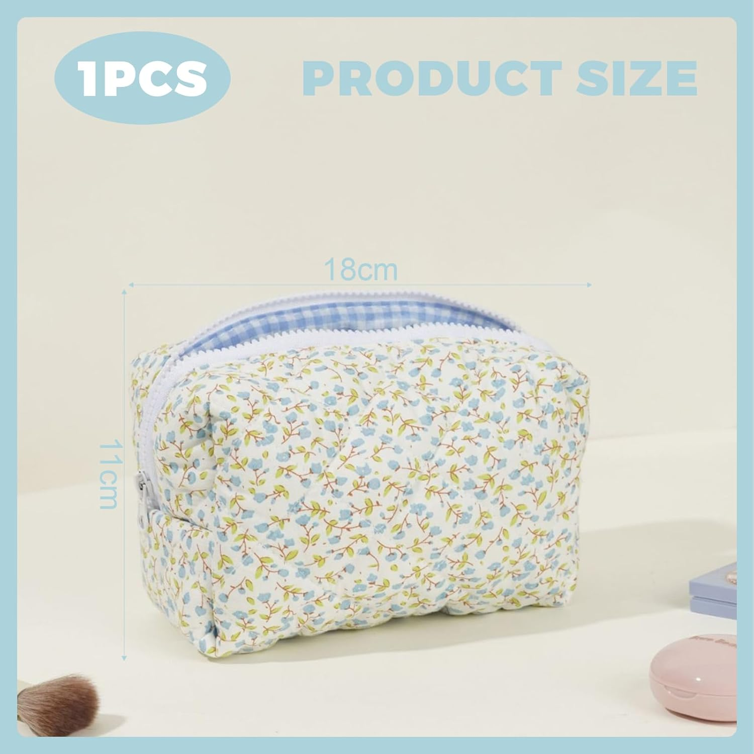 ZEPIQOR Cosmetic Bag Toiletry Bag Make up Bag Travel Wash Bag Cord Make up Organiser Wash Bag Small Toiletry Bag Makeup Bag Multifunctional Cosmetic Bag Set for Women Girls image number 5