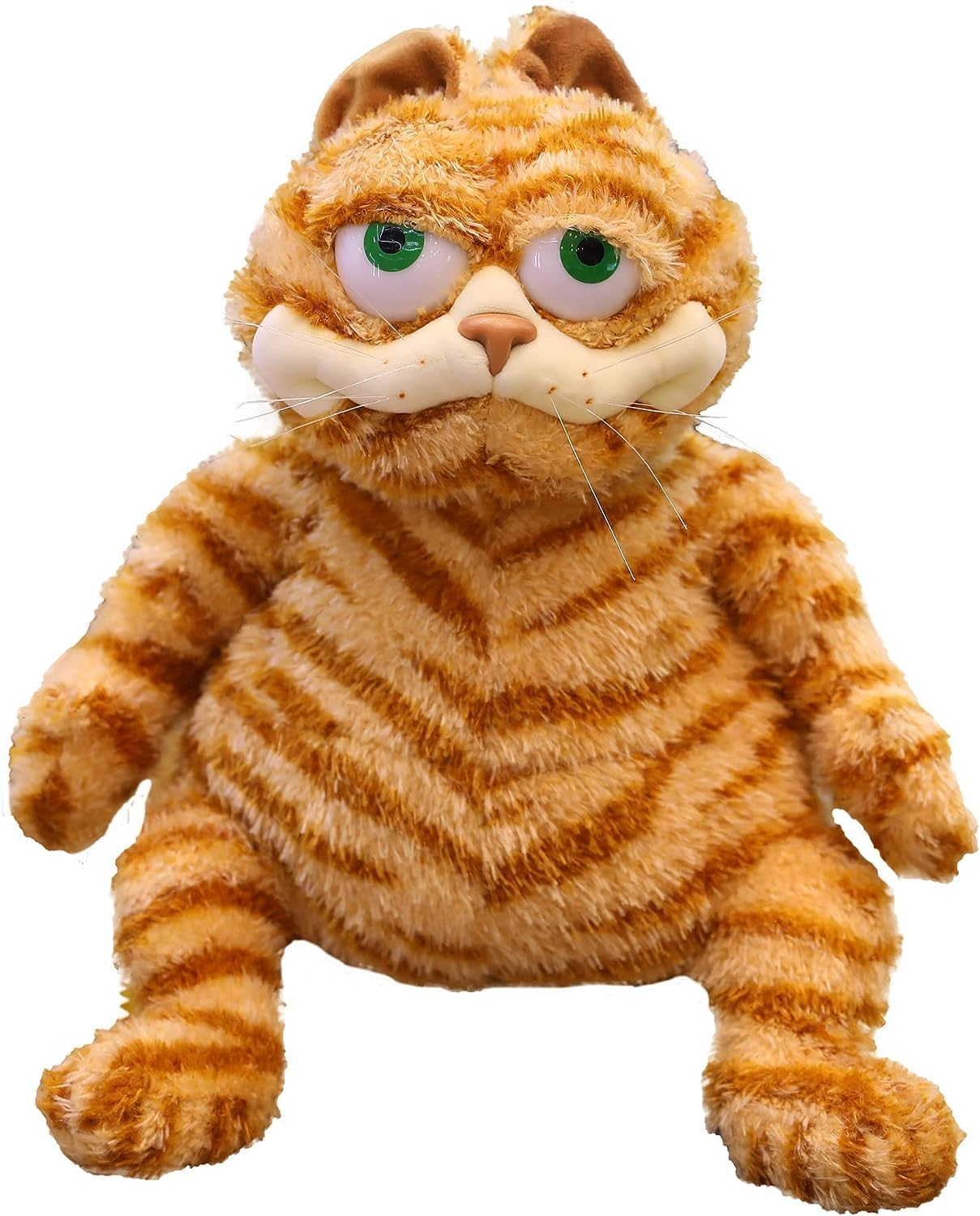 OVKGL Fat Orange Plush Cat, 11.8'' Lifelike Yellow Tabby Kitty Toy, Stuffed Animal for Kids, Xmas/Birthday Gift image number 3