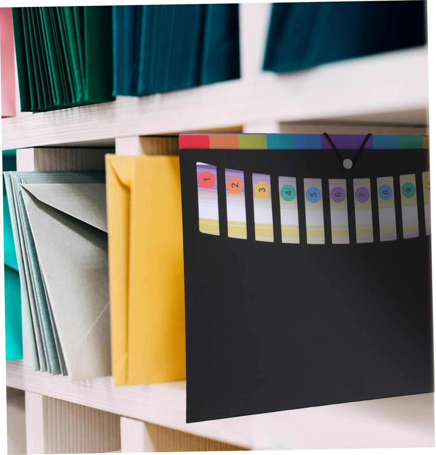 CLISPEED Expanding File Folder Portable Travel Document Organizer Large Capacity Document File Organiser for Office Use image number 1