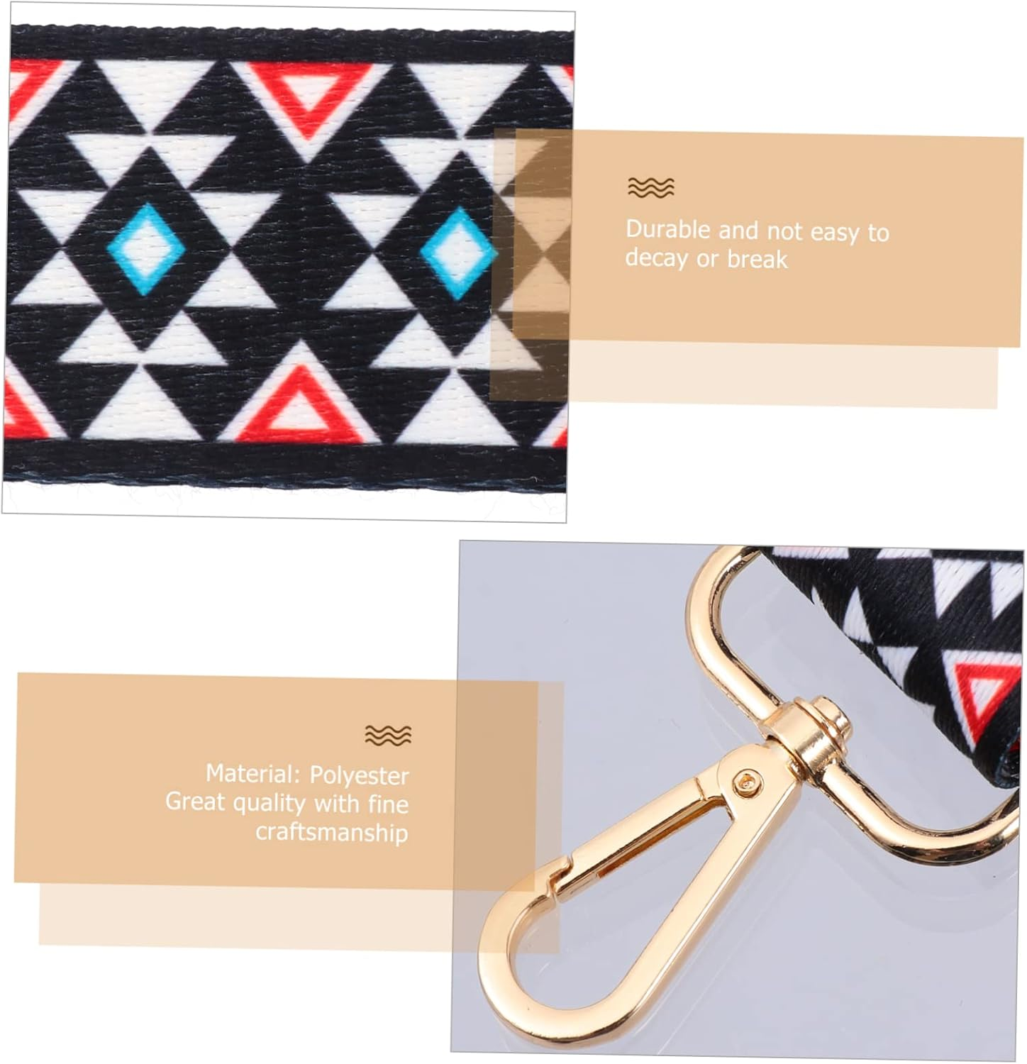 VALICLUD 3 Pcs Tape Pearl Handbag Strap Purse Strap Replacement Womens Wallet Hand Bags Purse Strap Canvas Women'S Tote Bags Handbag Replacement Strap Polyester Guitar Handle Miss image number 3