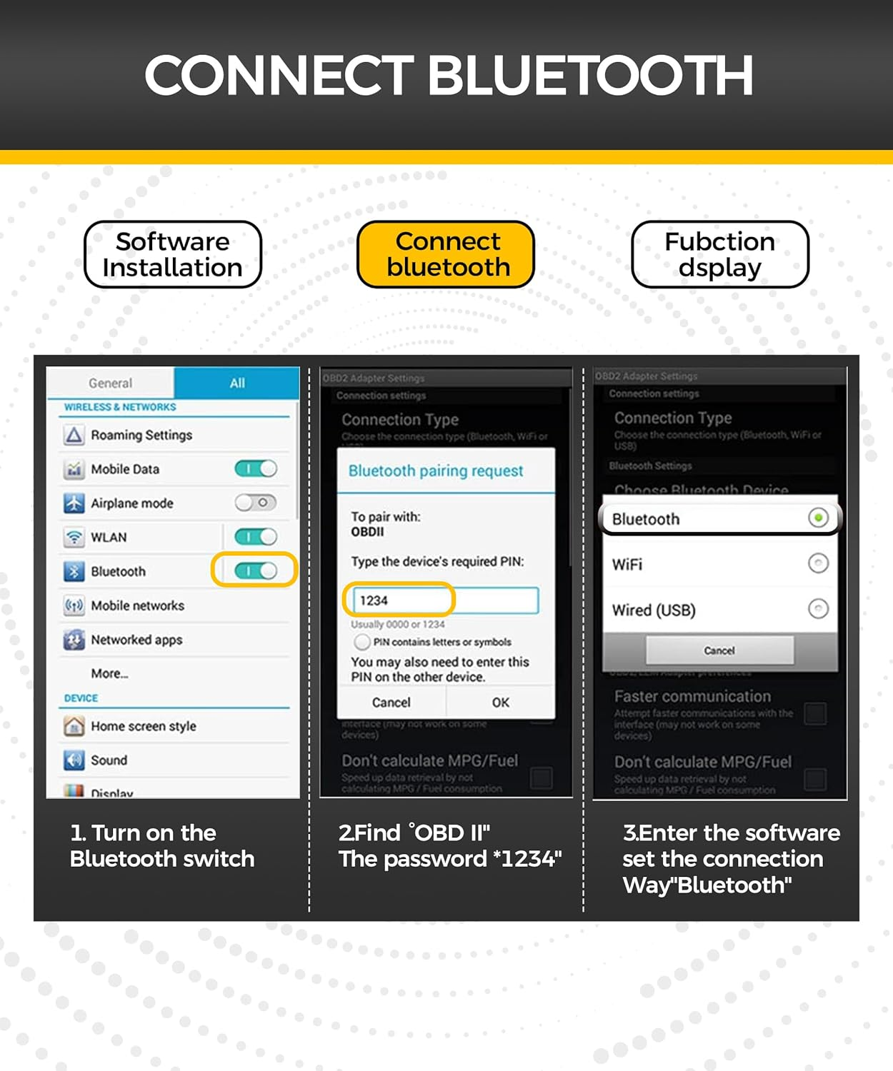 OBD2 Scanner Bluetooth,Car Accessories,Odb2 Scanner,Car Code Reader,Obd2 Scanner Diagnostic Tool,Car Diagnostic Scan Tool,Engine Check Light Code Reader,Compatible with Android Symbian Windows image number 1