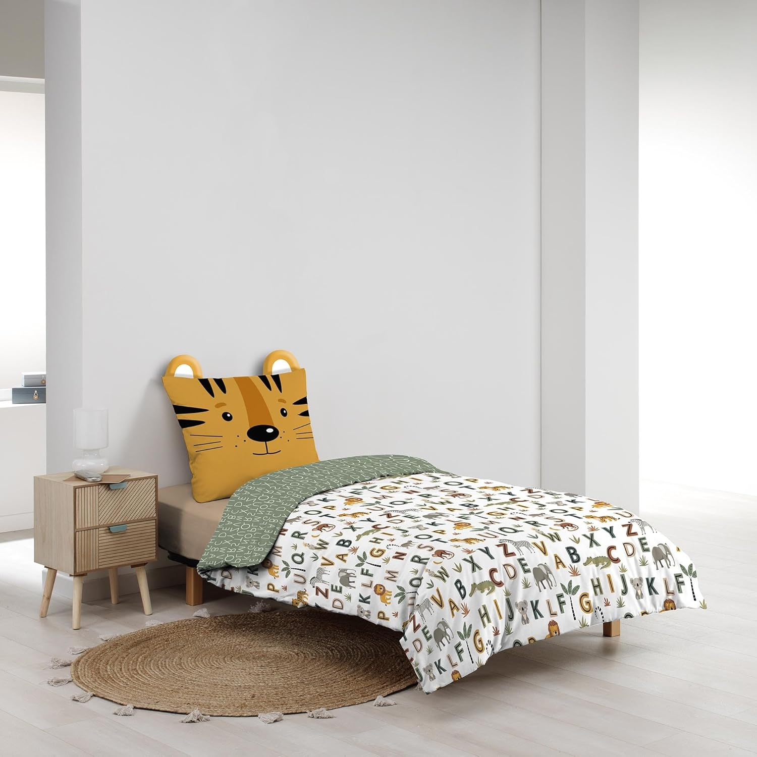 Douceur D'Int&eacute;rieur, Reversible 2-Piece Bedding Set (140 X 200 Cm) Tigry, 100% Cotton image number 6