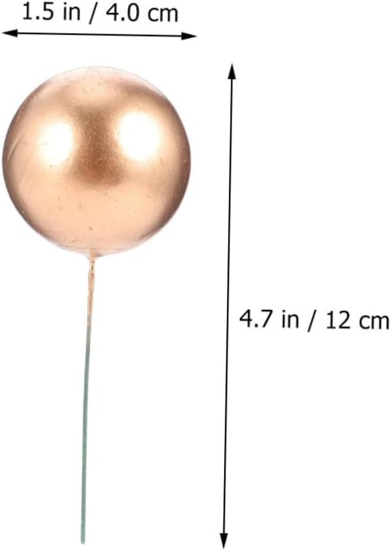 40Pcs Baked Decorative Balls Party Cake Toppers Cupcake Picks Birthday Party Cake Ornaments Pick Decor image number 6