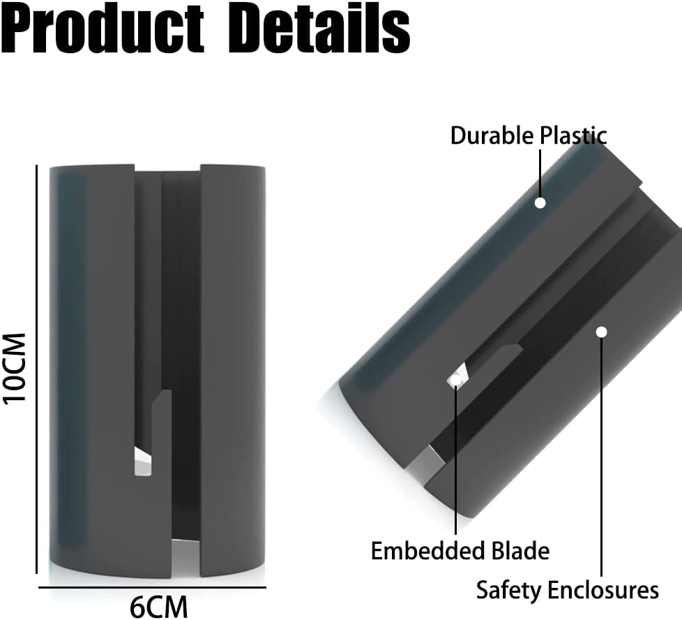 Geli 2 Pieces Green Portable Sliding Gift Wrapping Paper Roll Cutter Tool, Paper Cutter Makes Easy to Cut Thanksgiving Christmas Wall Sticker Decorations