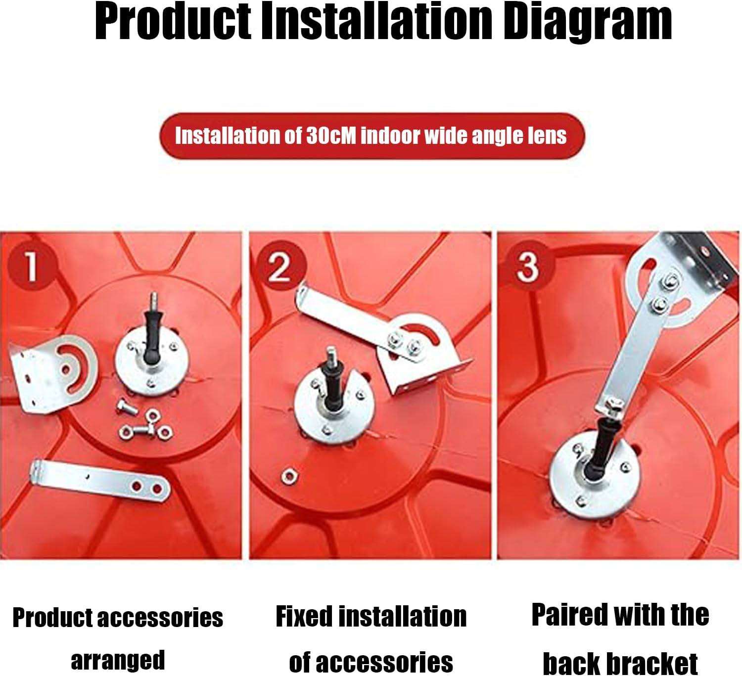 WEZCHUGHAOL 11.8" round Convex Mirror for Blind Spot - Adjustable Safety Mirror with Wide Angle View, Perfect for Bedroom Decor, Garage, Warehouse & Door Access, Durable Traffic Mirror image number 5