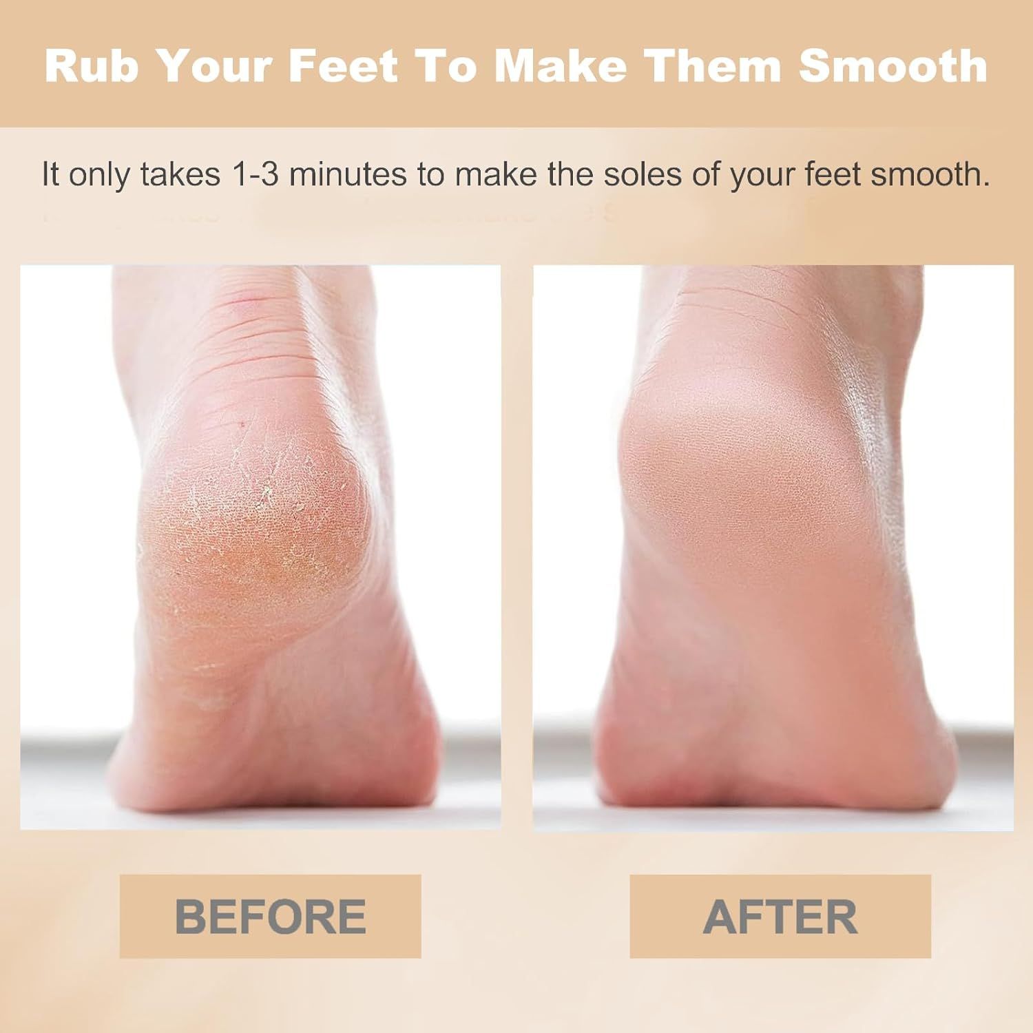 Yamobi Callus File Foot Scrubber Made of Wood, Callus File for Hardened or Dry Skin Foot Scrubber, Foot File and Callus Scraper for Smooth Feet, Callus Removal image number 1