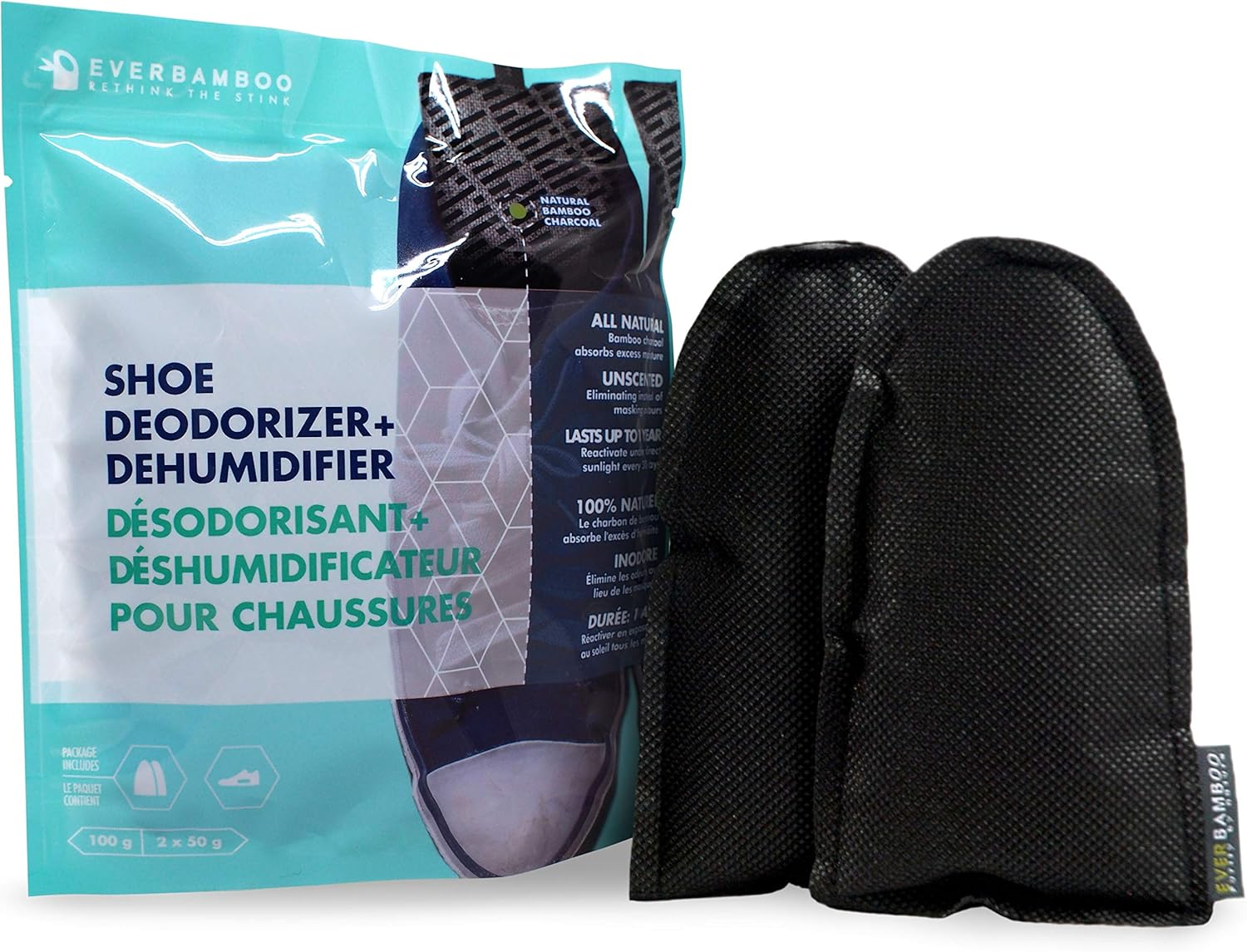 Ever Bamboo Room Deodorizer & Dehumidifier W/Natural Bamboo Charcoal (200G) image number 1
