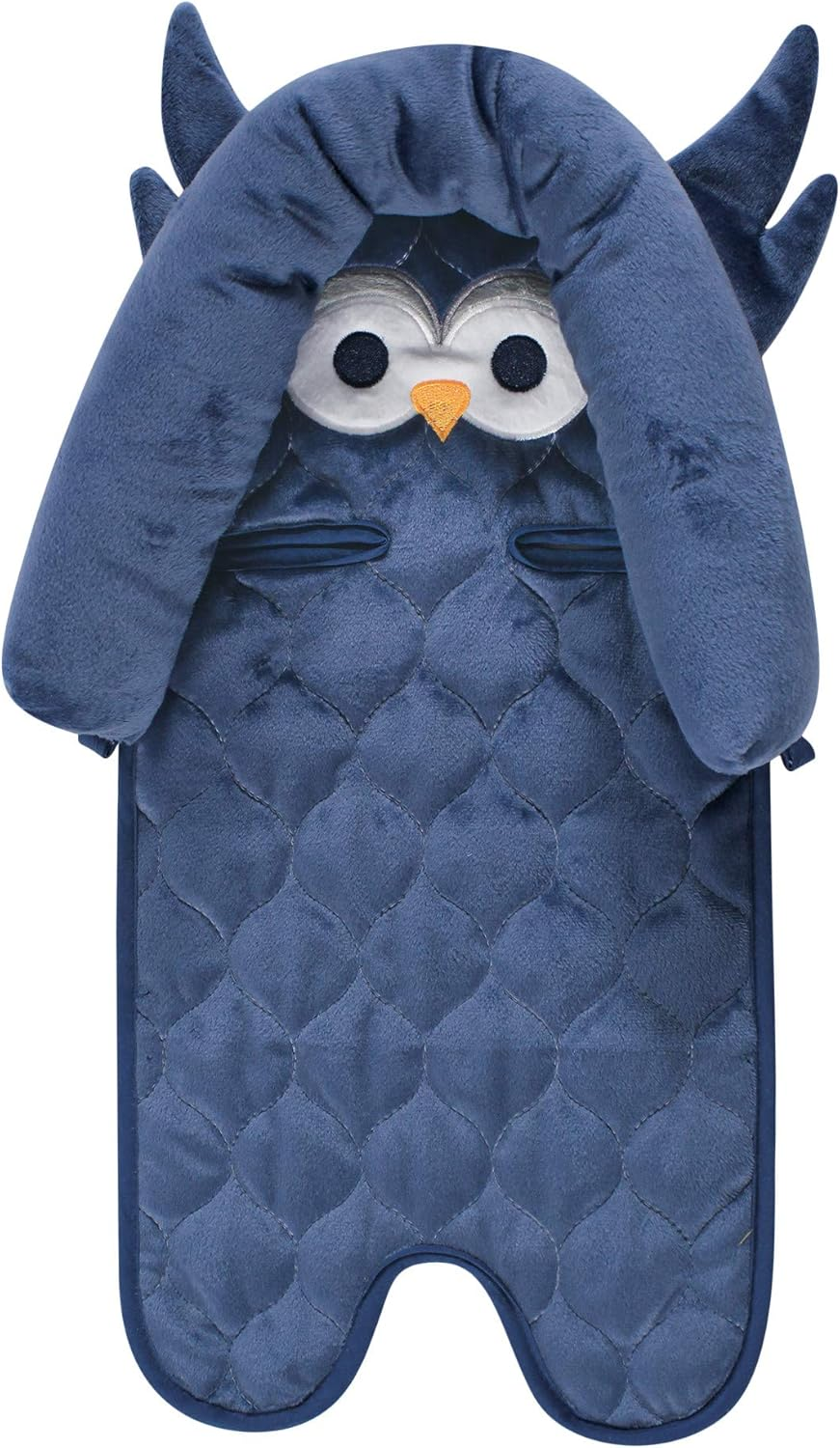 Hudson Baby Unisex Baby Car Seat Insert and Strap Covers, Blue Elephant, One Size