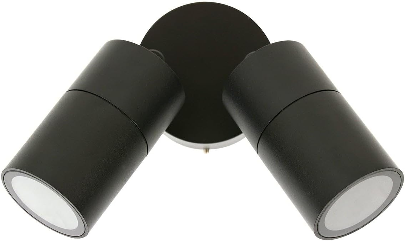 Beacon Lighting Wanaka 2 Light Adjustable Exterior Wall Light in Black