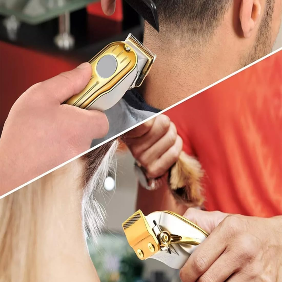 ARHZ Set of 2 Stainless Steel Hair Clippers 2-Hole Replacement Blade for Hair Trimmer Clipper Accessories for Wahl 808/8148/8504/1919/2241/2240/8591 (Gold) image number 1