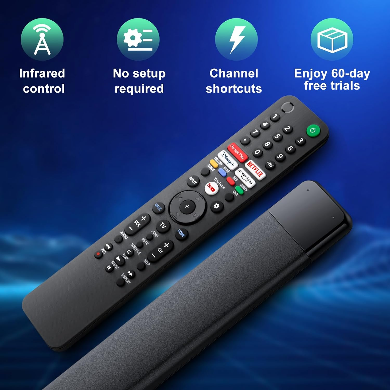 Remote Control for Sony Smart TV Replacement,Universal for Sony Bravia TV Remote Rmf-Tx520U,With Google Tv,Netflix, Disney+, Prime Video,Youtube Buttons image number 3