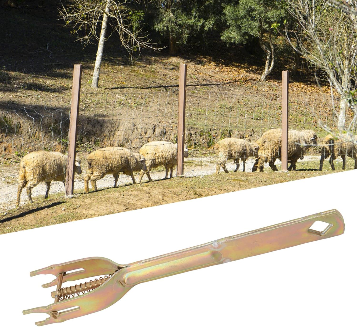 Husbandry Pasture Fence, Steel Electric Fence Strainer Handle Universal in Line Strainer Handle Fence Tightener Tool for Electric Fence for Electric Fence (MLD-LFT14-1) image number 1