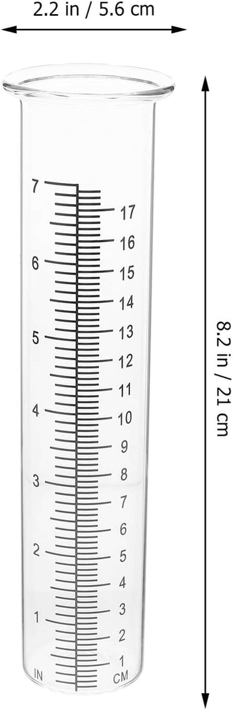 Bestonzon Outdoor High Borosilicate Glass Rain Gauge Tube Clear Replacement for Accurate Water Measurement in Garden and Agriculture image number 3