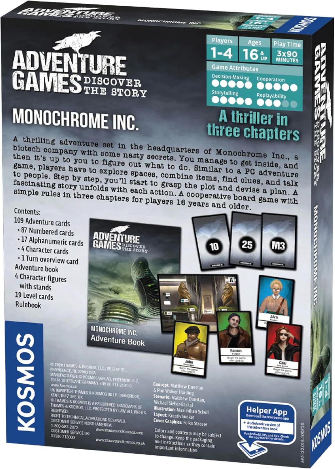 Thames & Kosmos 695132 Adventure Games- Monochrome Inc Card Games image number 4