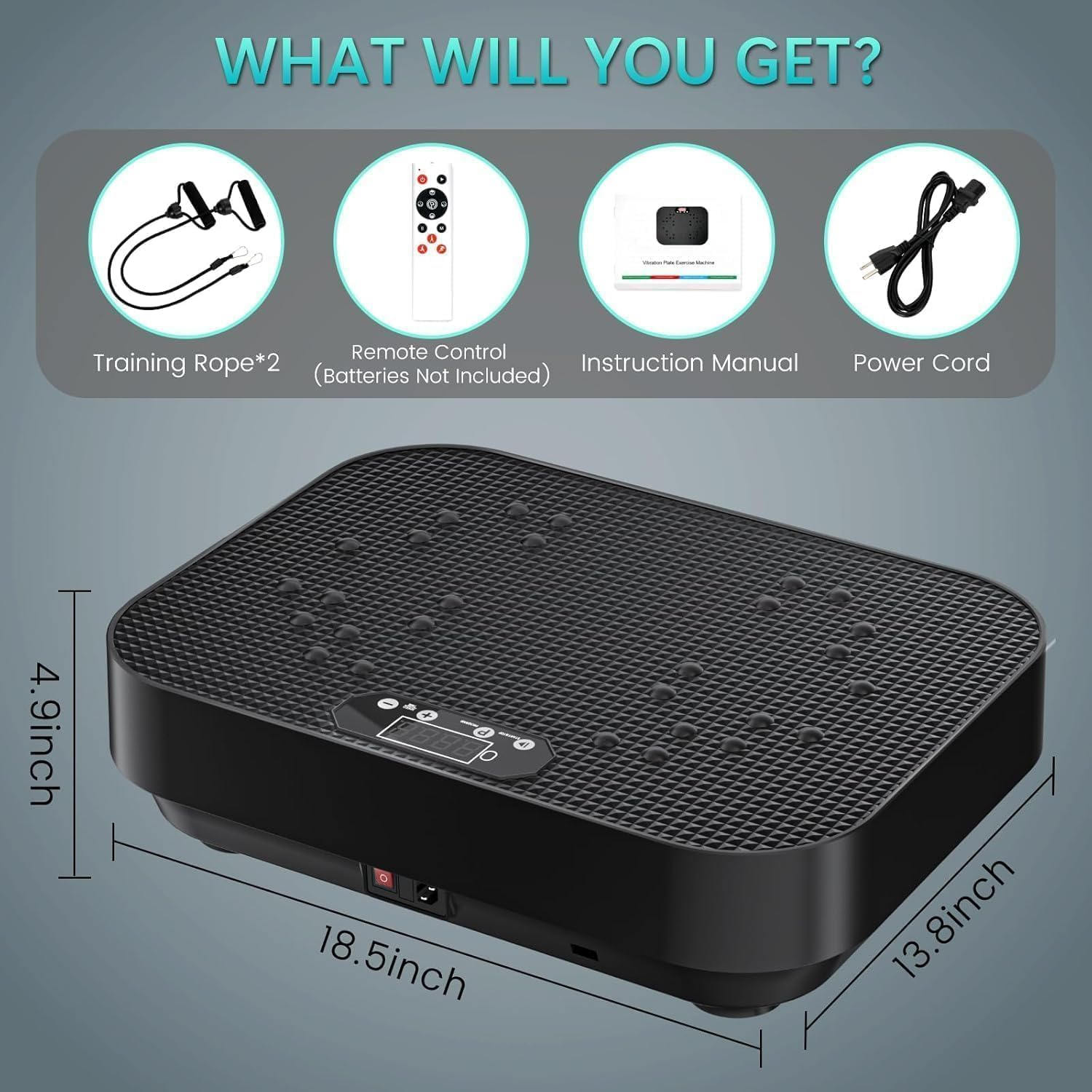 Vibration Plate Exercise Machine Lymphatic Drainage, Portable Full Body Vibration Platform Machine for Weight Loss, Full Body Workout Vibrate Fitness Platform image number 5