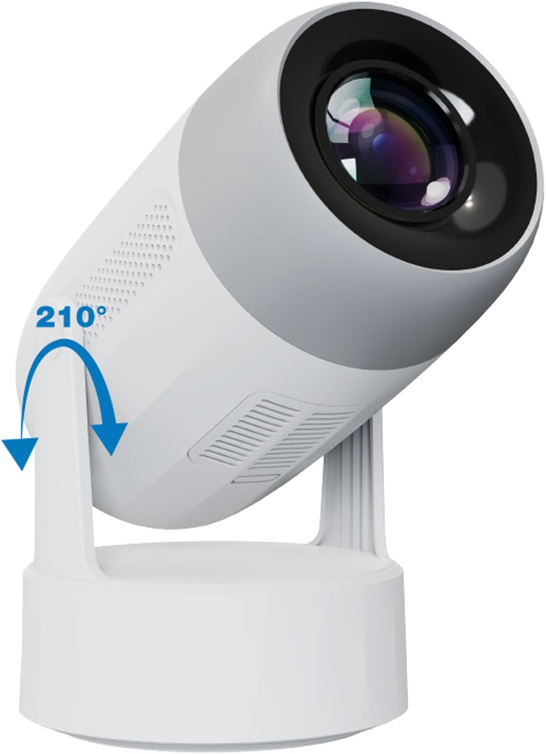 Laser Android LED Full HD 1080P Projector, Dual 3W Speakers, Removable Rechargeable Battery, 120 Inch Screen Included - Wireless Streaming with Bluetooth 5.4, Wifi 6, Built-In Android OS image number 5