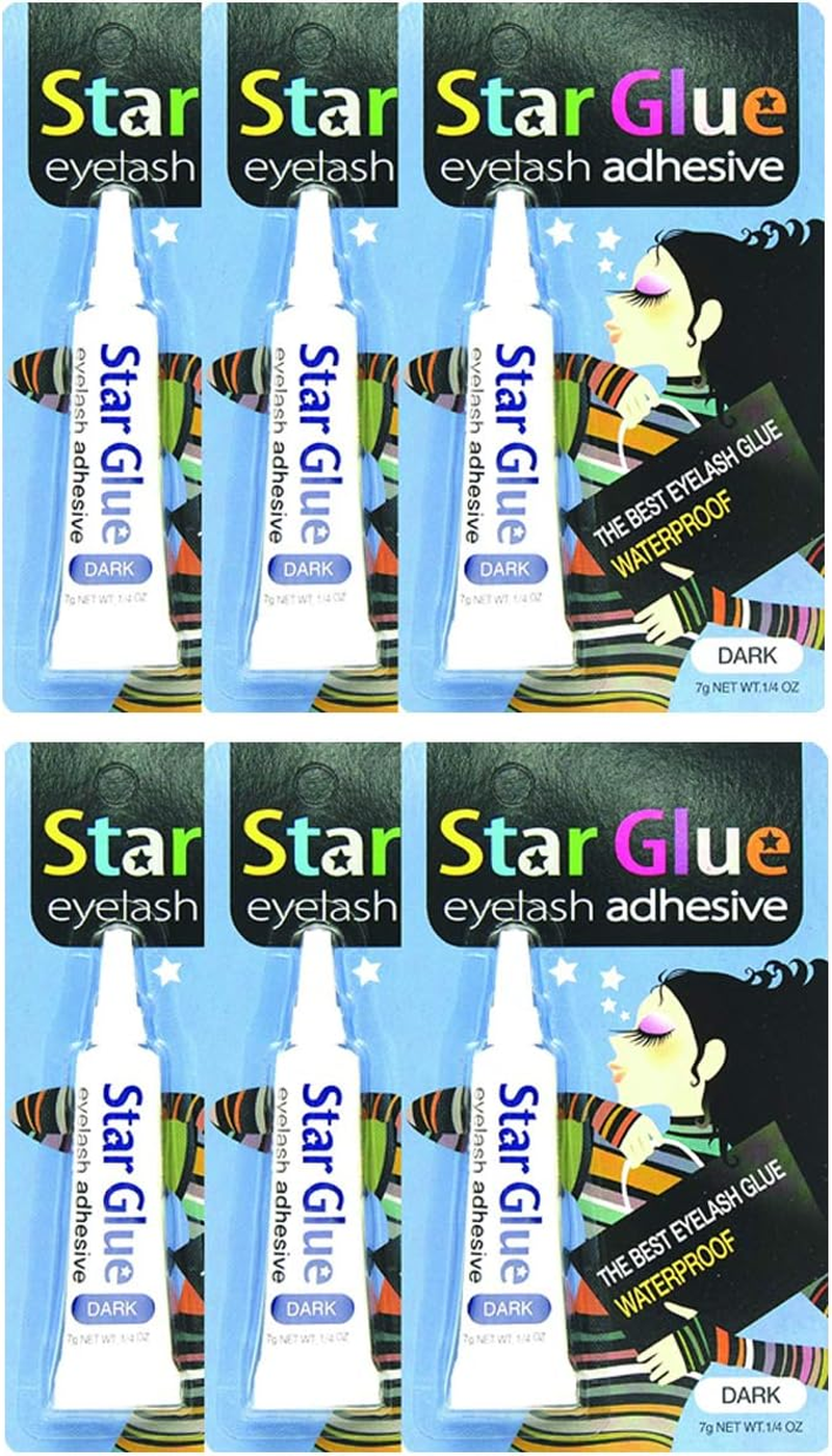 3Packs of Star Eyelash Glue for Strip Lashes (Dark) 7G (1/4Oz)