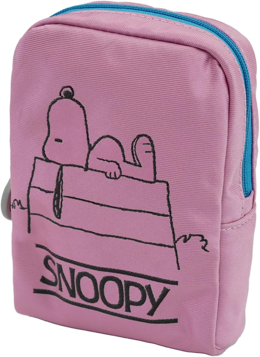 Peanuts PNDW1631 Peanuts Cosmetic Bag (Snoopy, Neon Color Pattern), Pink image number 2