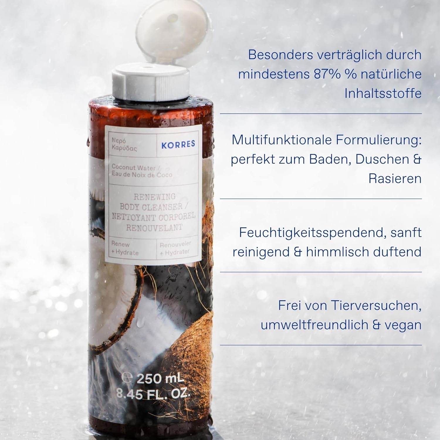 Korres White Blossom Renewing Body Cleanser image number 5