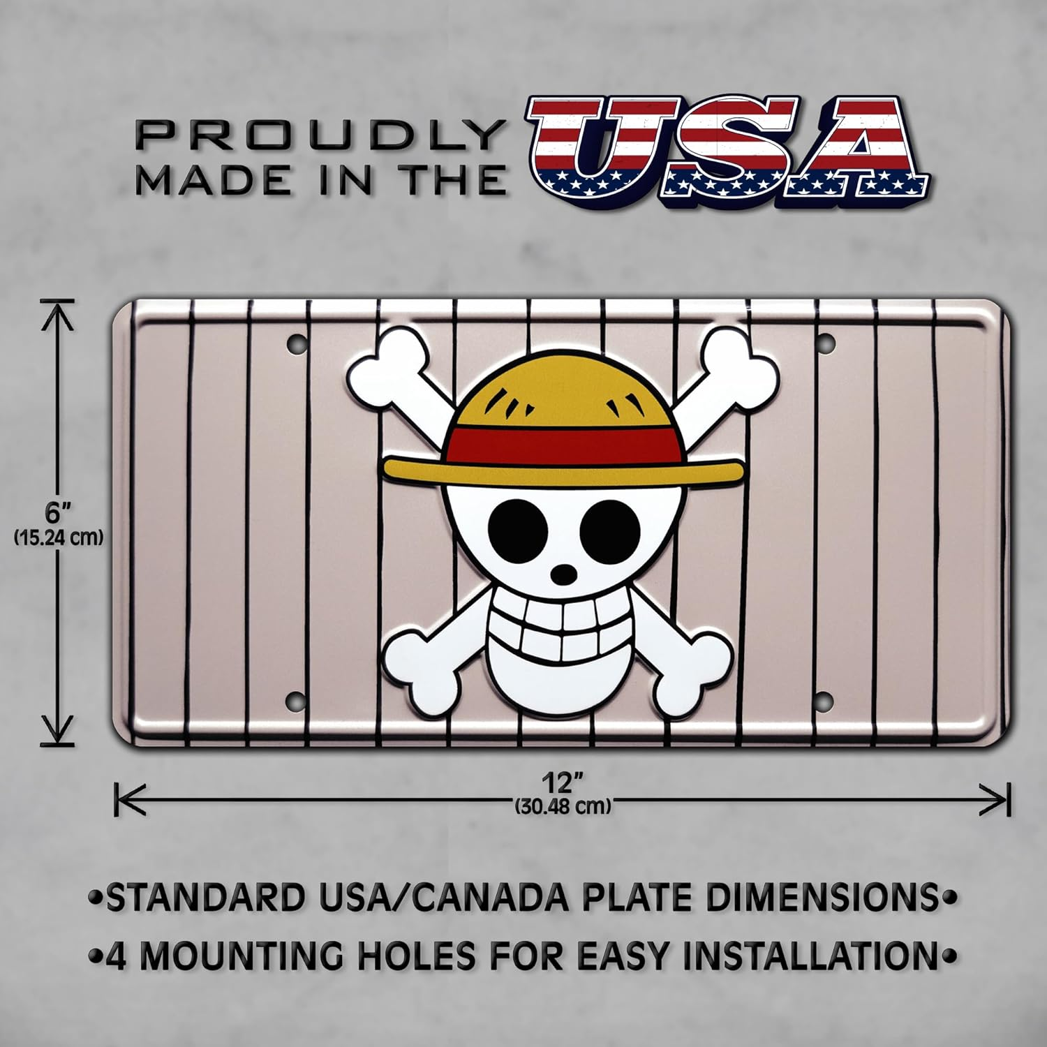 One Piece | the Going Merry | Metal Stamped Number Plate image number 4