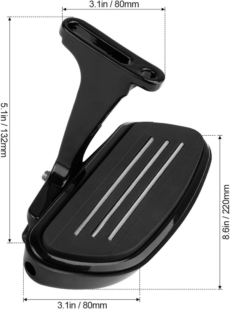 ISSYAUTO Passenger Floorboards with Mount Bracket Kits for Road Glide Street Glide Road King Electra Glide 1993-2023 Black Footboards