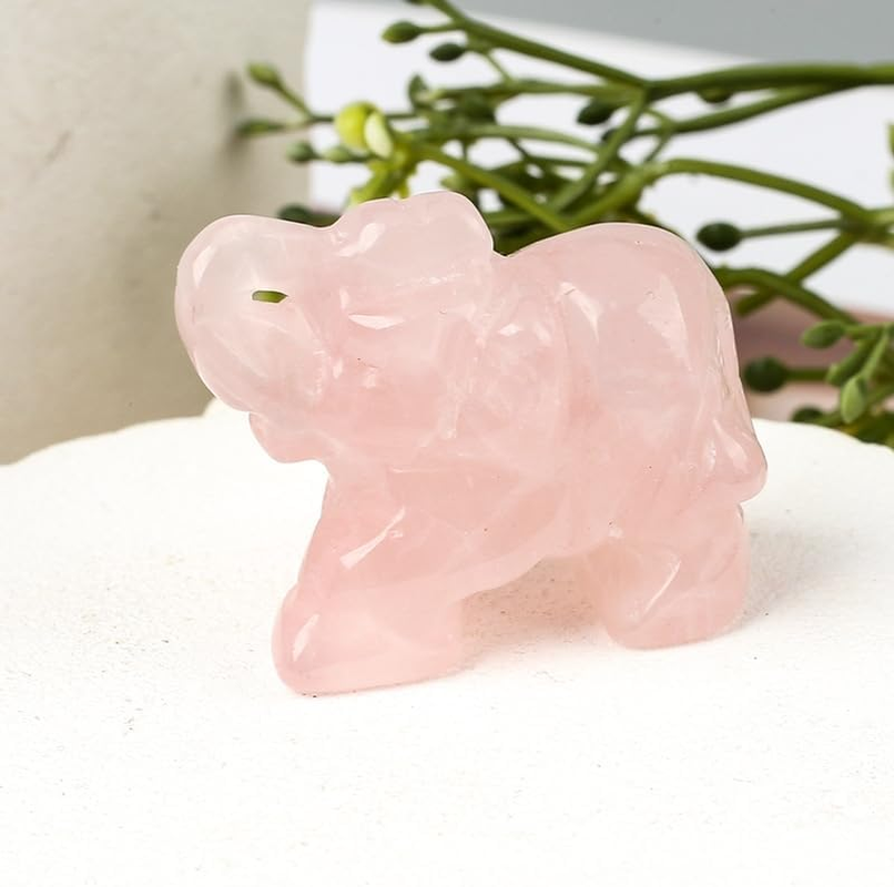 Squarezhenbo Elephant Ornament, Elephant Statue, Jade Stone Handcraft Natural Green Jade Stone Elephant Statue Decor Toys in Hand Home D&eacute;cor Accents Sculptures (Black)