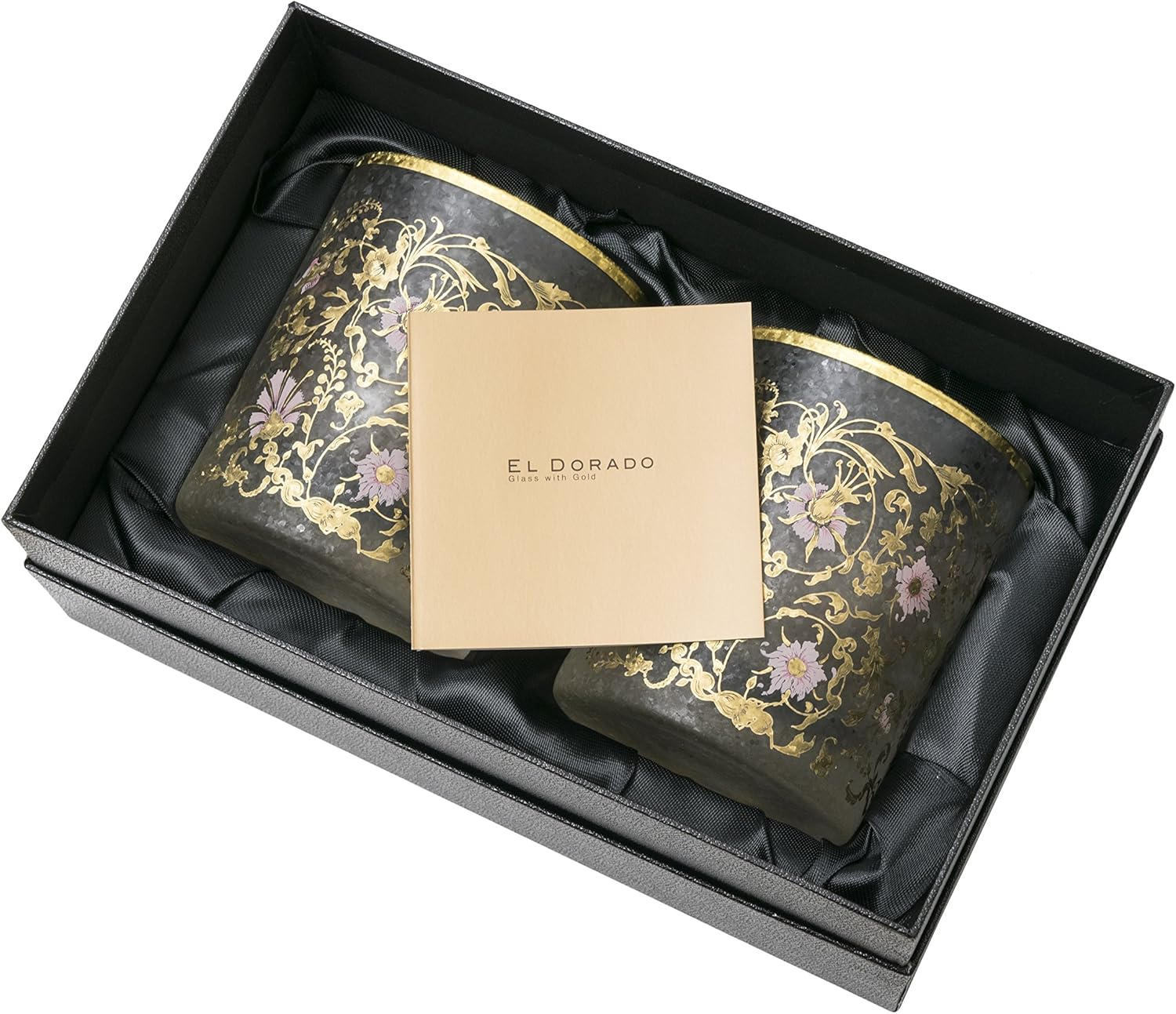 ADERIA S6102 El Dorado Rock Glasses, Pair Set, Arabesque Gold, 10.1 Fl Oz (300 Ml), Made in Japan, Presentation Box, Father'S Day, Mother'S Day, Respect for the Aged, Whiskey Glasses, Stylish, Birthday, 60Th Birthday, Celebration, Men'S, Birthday Gift, Thin, Retirement, Wedding, Shochu, Whiskey Glass image number 5