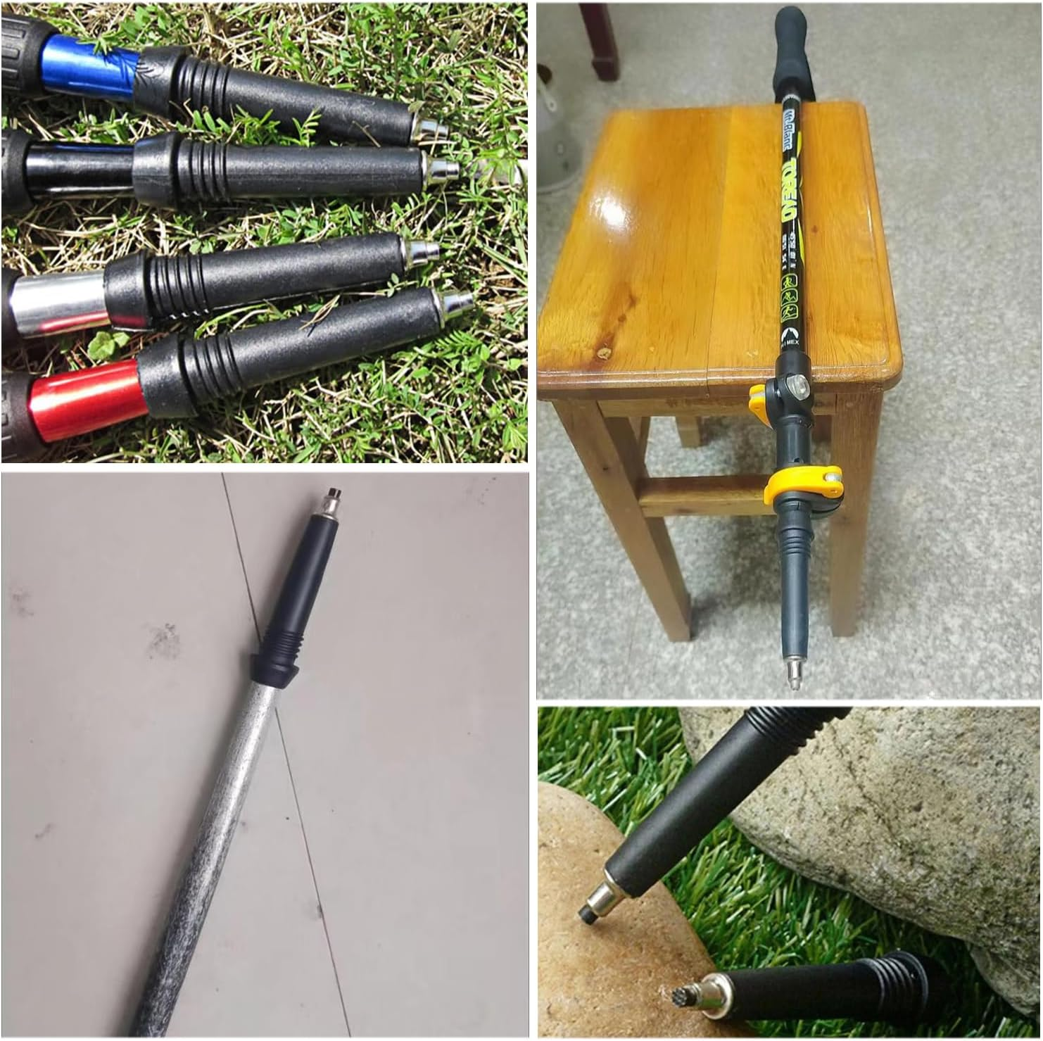 Squequ 5 Pack Trekking Poles Carbide Tips Replacement Universal Tungsten Steel Rod End Tip for Outdoor Hiking Stick Cane Climbing Walking Pole Gear Worn Repair Accessories image number 6