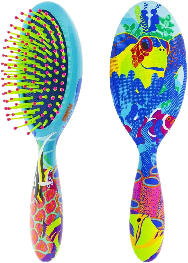 Pylones - Small Hair Brush - Ladypop Small Fluocean image number 1